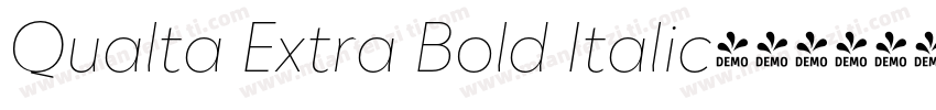 Qualta Extra Bold Italic字体转换